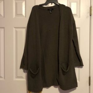 Forever 21 Army Green Cardigan